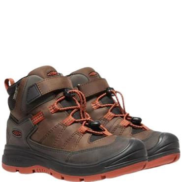 KEEN KIDS WATERPROOF STRAP ANKLE BOOT - GREY BROWN